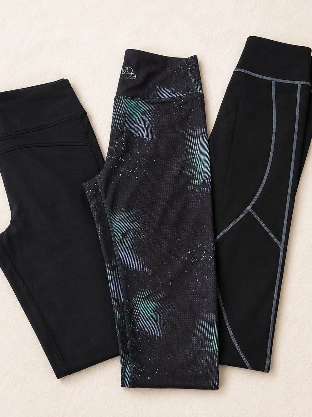 3-Pair Leggings Bundle – Zara, H&M Move & Lolë – XS